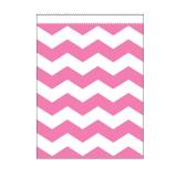 10 sachets en papier "Crazy Stripes" - rose vif