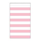 15 sachets en papier à rayures - rose