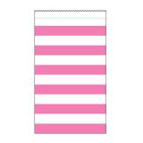 15 sachets en papier à rayures - rose vif