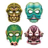 4 masques en carton "Aliens" 