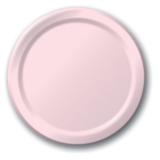24 assiettes en carton - rose pâle