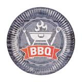 8 assiettes en carton "BBQ Time" 