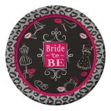 8 assiettes en carton "Bride to be"