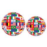 8 assiettes en carton "Drapeaux internationaux"