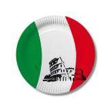 10 assiettes en carton "Italie"