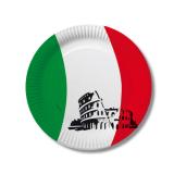 10 assiettes en carton "Italie"