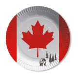 10 assiettes en carton "Canada"