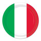 8 assiettes en carton "Mexique-Italie"