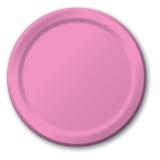24 assiettes en carton - rose vif