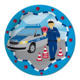 8 assiettes en carton "Police en action"