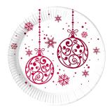 8 assiettes en carton "Noël féerique"