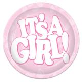 8 assiettes en carton "It's a girl!"