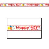 Rouleau de rubalise "Happy 50th" 6 m