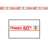 Rouleau de rubalise "Happy 60th" 6 m 