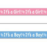 Rouleau de rubalise "It's a baby" 6 m