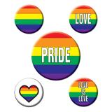 5 pin´s  "Love is Love"