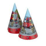 8 chapeaux de fête " Pompiers rapides"