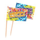 Party-Picker "Happy Birthday- Disco" 24er Pack