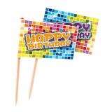 Pics apéritifs "Happy Birthday- Disco" 24 pcs