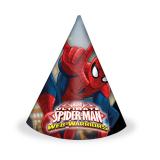 6 chapeaux de fête "Spiderman - Web Warriors"