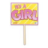 Déco de salle panneau personnalisable "It's a girl" 61 cm