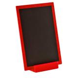 Ardoise en bois personnalisable avec présentoir 15 x 10 cm - rouge