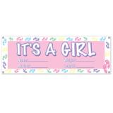 Bannière personnalisable "It's a baby" 150 cm - rose