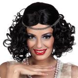 Perruque "20's Girl" avec bandeau - noir