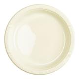 10 assiettes en plastique "Éventail de couleurs" - ivoire