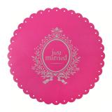 6 sets de table "Just Married" - rose vif