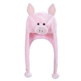 Bonnet en peluche "Cochon"