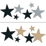 Déco de salle "Étoiles brillantes" 6 pcs