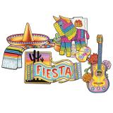 Déco de salle "Fête mexicaine" 41 cm 4 pcs