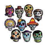 Déco de salle mini crânes "Day of the Dead" 10 pcs.