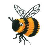 Déco murale "Abeille en papier crépon" 20 cm