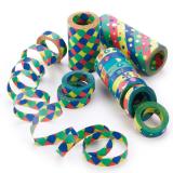 Rouleaux géants de serpentins multicolores 3 pcs