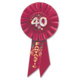 Médaille avec rosette "Anniversaire fantastique - 40 ans" 16 cm