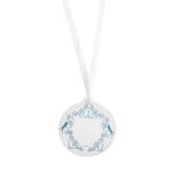 12 cartons personnalisables ronds "With love" - bleu