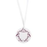 12 cartons personnalisables ronds "With love" - rose vif