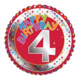 Ballon rond en aluminium "Anniversaire coloré" 46 cm - 4