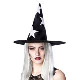 Chapeau de sorcière "Magic Witch" avec cheveux gris