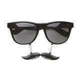 Lunettes de soleil noires avec moustache