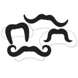 Moustache noire de cow-boy 4 pcs