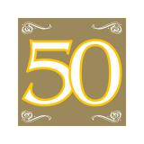 20 serviettes "50 ans"