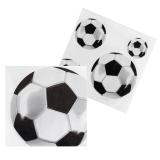 12 serviettes "Fou de foot" 