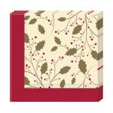 20 serviettes "Fêtes de Noël dorées"