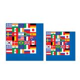 Serviettes "Drapeaux du monde" 16 pcs