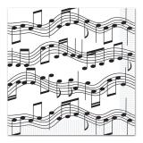 16 serviettes en papier "Notes de musique" 32,7 cm