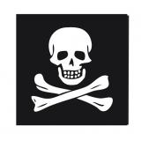 12 serviettes pirates "Jolly Roger" 