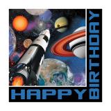 16 serviettes Happy Birthday "Sortie dans l'espace"